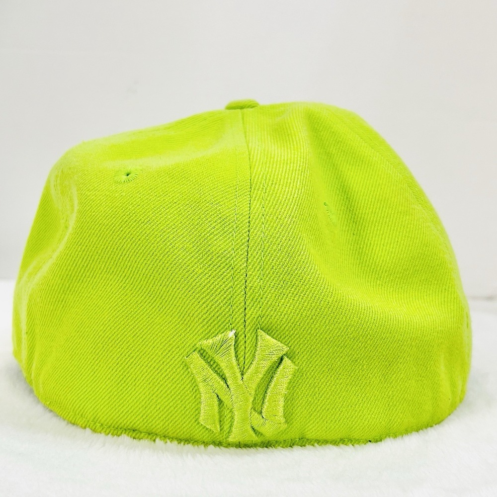 New York Yankees Mitchell & Ness Lime Green Fitted Hat Cap 7 7/8 MLB Baseball - Picture 4 of 8
